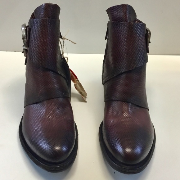 NWT A.S.98 Olin Ankle boots textured leather (40) 10 - Picture 5 of 14